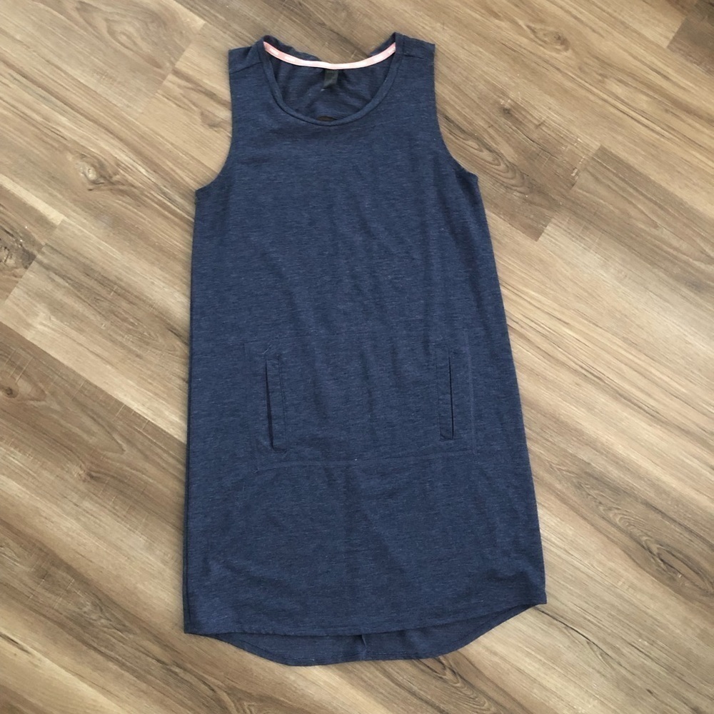 RBX blue active tank dress with pockets size M